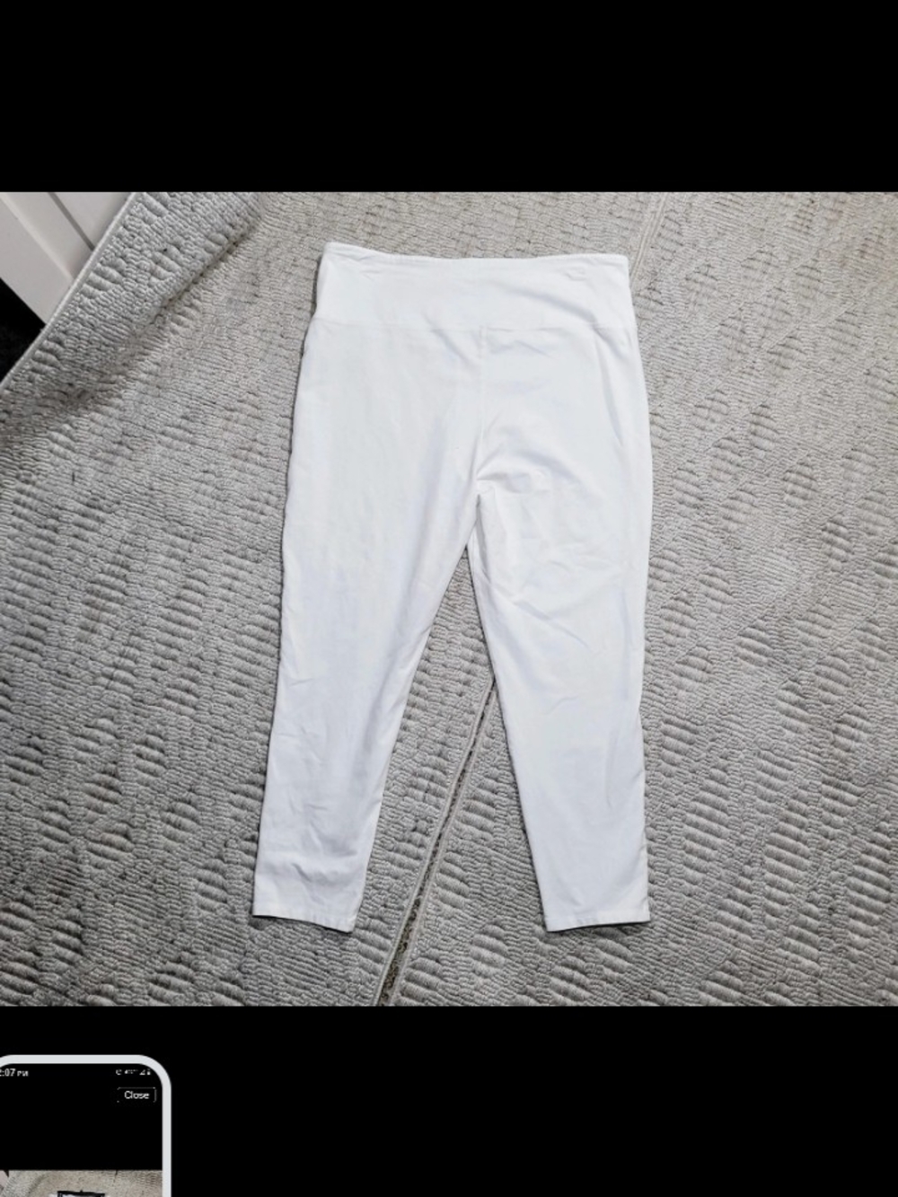 Eileen Fisher White Leggings - Stretch Pull-On Bottoms